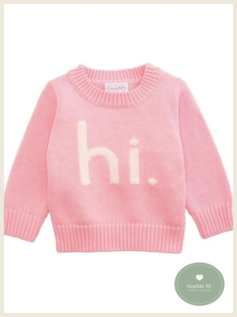 Baby Girl 100% Cotton Knit Pullover Sweater Long Sleeve